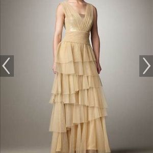 Tadashi Shoji gold gown, size 8